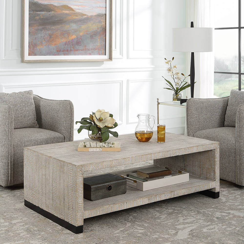 Bosk White Washed Coffee Table - Melbourne, Sydney, Brisbane delivery